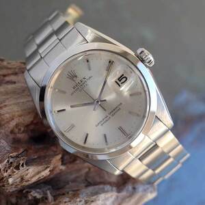 ロレックス 1500 オイスターパーペチュアルデイト 1965年 SS 巻きブレス メンズ 腕時計 ROLEX アンティーク OH済1年保証