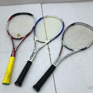 03w00999/【3点セット】軟式テニス ラケット まとめ/ソフトテニス/YONEX MUSCLE POWER 200/ネクステージ50V [NX50V]/ミズノ GALA93