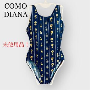 COMO DIANA コモ ディアナ asics アシックス フィットネス用水着 ゴージャス 当時物 未使用品 日本製 O(JASPO) ブルー