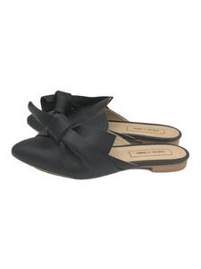 Odette e Odile UNITED ARROWS◆サンダル/35/BLK/日本製/リボンミュールパンプス/ブラック/