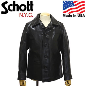 Schott (ショット) 3950095 7660 632US NEW CARCOAT ニューカーコート レザージャケット アメリカ製 09(10) BLACK 38