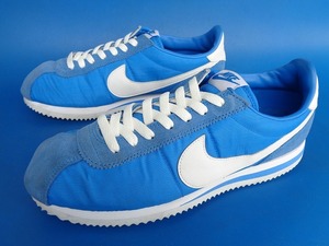 14013■美品 18年製 NIKE CLASSIC NYLON CORTEZ ナイキ クラシック コルテッツ ナイロン 青 白 水色 27.5 819720-402