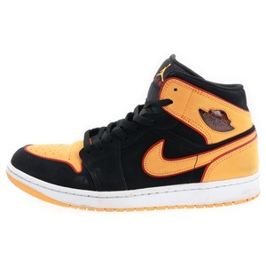 ナイキ AIR JORDAN 1 エアジョーダン1 ミッド SE ヴィヴィッドオレンジ ミッドカットスニーカー ブラック/オレンジ US10/28cm FJ4923-008