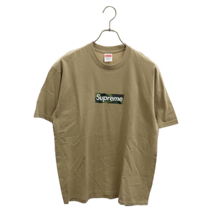 SUPREME シュプリーム 23AW Box Logo Tee カモフラボックスロゴ プリント半袖Tシャツ クルーネックカットソー ベージュ