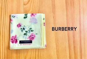 バーバリーハンカチ　BURBERRYハンカチ　バーバリー　ハンカチ　新品　バラ　薔薇　花柄