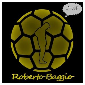 ★千円以上送料0★10cm【ロベルト・バッジョA】Roberto baggio フットサル、フットボール、ワールドカップ、オリジナルステッカー(3)(3)