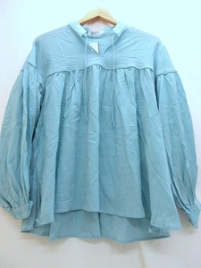 Simplicite シンプリシテェ スタンドギャザーパフブラウス blouse F 24-051-700-1130-1-0 100%COTTON Made in China