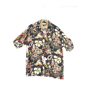 ▼▼ SUN SURF サンサーフ メンズ アロハシャツ 東洋 STATE OF HAWAII 119 SIZE L SS38792 ブラック やや傷や汚れあり