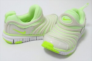 NIKE DYNAMO FREE PS 黄色 ボルト 21cm ナイキ ダイナモ フリー キッズ スリッポン 運動靴 イエロー 蛍光黄色 343738-704