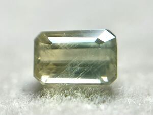  サファイア 0.64ct 5.2x3.5mm オクタゴン　イエローブルーグリーン　 宝石 マダガスカル 加熱