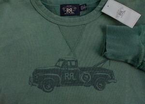 新品未使用 RRL 両V トラック プリント スウェット フェード加工 ラルフローレン ポロスポーツ アメカジ ヴィンテージ ビンテージ Vintage 