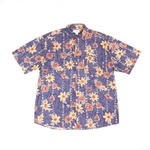 BANANA REPUBLIC SAFARI&TRAVEL floral S/S shirt L バナナリパブリック サファリ&トラベル 半袖シャツ オールド vintage 90s