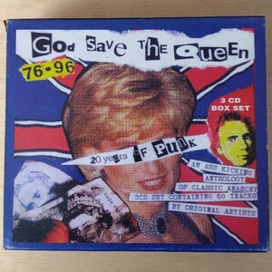 God Save The Queen 76-96 3 CD BOX SET DTK BOX 50 1996 DRESSED TO KILLVarious Punk Omnibus Sex Pistols Sham 69 輸入盤 コンピ 