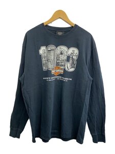 HARLEY DAVIDSON◆長袖Tシャツ/XL/コットン/BLK