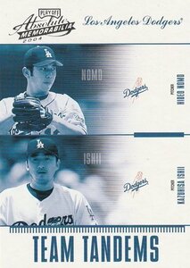 野茂英雄/石井一久 2004 ABSOLUTE MEMORABILIA LOS ANGELES DODGERS TEAM TANDEMS #/250