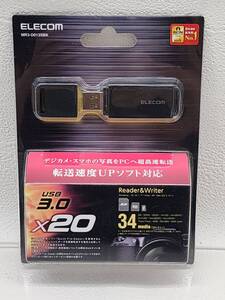 ★☆エレコム ELECOM MR3-D013SBK [USB3.0高速メモリカードリーダ（スティックタイプ） 29＋5メディア ブラック☆★