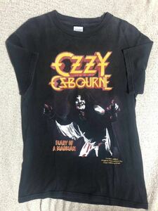 ヴィンテージ/ビンテージ レア 若干使用感有 メキシコ製 OZZY OZBOURNE/オージーオズボーン DIARY OF A MADMAN Ｔシャツ 黒 S