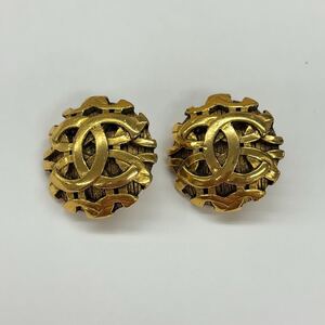 105◎1円スタート◎ CHANEL シャネル イヤリング ココマーク ヴィンテージ 両耳用 ゴールド系 装飾品 アクセサリー レディース 【161905】