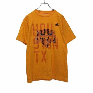 adidas 半袖 プリントTシャツ S オレンジ ブラック アディダス HUSTON DYNAMO サッカー 古着卸 アメリカ仕入 a508-5765