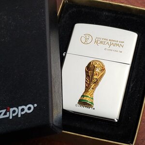 ZIPPO ライター2002年 FIFAワールドカップ KOREA JAPAN 日韓 ビンテージ 喫煙道具 ケース付き 煙草 火花有り オイルライター【プn531】