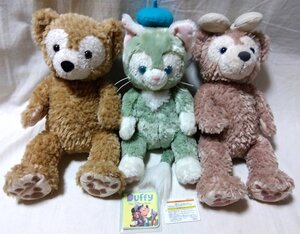 ★Duffy ダッフィー＆フレンズ ぬいぐるみ Sサイズ 3点セット★ ダッフィー シェリーメイ ジェラトーニ TDS 東京ディズニーシー 02456