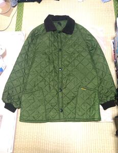 【BARBOUR】バブアー LIDDES DALE LONG NYLON リッツデール 中綿 ナイロン キルティング コート S カーキ メンズ 美品 イギリス製