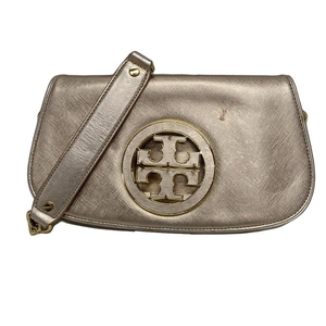 トリーバーチ TORY BURCH ショルダーバッグ - レザー ピンクゴールド×ゴールド チェーンショルダー/ストラップ着脱可 バッグ