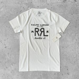 Sサイズ 23SS RRL ロゴ クルーネック Tシャツ ラルフローレン ダブルアールエル 新品 カットソー 半袖 無地 ポロ ホワイト 人気完売品