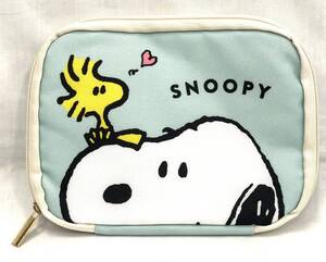 【B】【11122】★☆SNOOPY　スヌーピー　PEANUTS　万能マルチケース　ゼクシィ付録　ポーチ　スクエアポーチ　収納ケース　現状品☆★