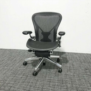 HermanMiller ハーマンミラー アーロンチェア Bタイプ フルサポート ポスチャーフィット オフィスチェア ブラック 中古 IO-866354B