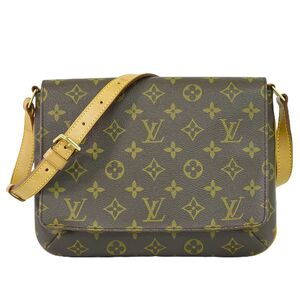 本物 ルイヴィトン LOUIS VUITTON LV ミュゼットタンゴ ショート モノグラム ショルダーバッグ ブラウン M51257