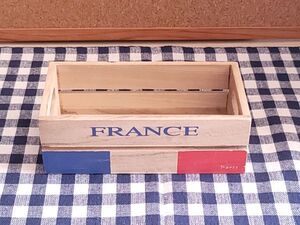 ＊ＦＲＡＮＣＥ　フランス国旗デザインの木製ＢＯＸ＊