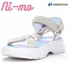 ムーンスター ニーモ サンダル ni-mo NM J106 ベージュ ＃足元キラかわメイク 女の子 ジュニア スニーカー かわいい 21.0cm