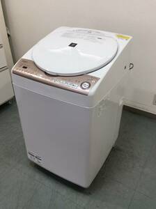 YJT8669【SHARP/シャープ 8.0kg洗濯機】美品 2022年製 ES-TX8GKS 家電 洗濯 ハンガー乾燥 乾燥機能付