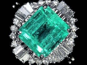 KO12839T【1円～】新品【RK宝石】≪Emerald≫ 強いテリ!! 極上エメラルド 大粒1.72ct!! 極上ダイヤモンド Pt900 高級リング ダイヤ