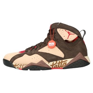 NIKE ナイキ AIR JORDAN7 RETRO PATTA エアジョーダン7 レトロ パタ ハイカットスニーカー ベージュ/ブラウン US12/30cm AT3375-200