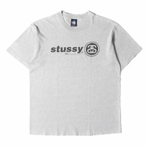 STUSSY ステューシー Tシャツ サイズ:L 90s OLD STUSSY 紺タグ SSリンクロゴ Tシャツ USA製 ヘザーグレー 90年代 古着 アーカイブ