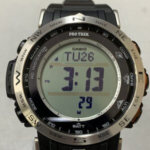 ＣＡＳＩＯ ＰＲＯ ＴＲＥＫ ＰＲＷ－３０－１ＡＪＦ カシオ プロトレック タフソーラー 腕時計 ＢＬＡＣＫ 時計/247