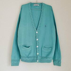 【中古】LANVIN Studio コットン カーディガン グリーン系 48 ランバン スタジオ ニット knit cardigan cotton green ミント