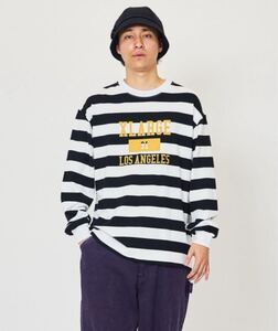 定価7700円 XLARGE COLLEGE LOGO STRIPED L/S