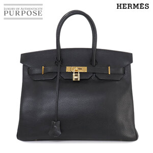 エルメス HERMES バーキン35 ハンド バッグ アルデンヌ ブラック □F刻印 ゴールド 金具 Birkin 35 90247620