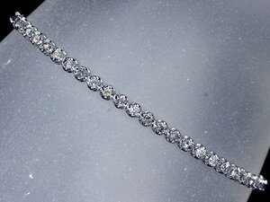 GV14299T【1円～】新品【RK宝石】≪Diamond≫ 上質ダイヤモンド 総計2.00ct K18WG Pt900 高級 フルエタニティ テニス ブレスレット ダイヤ