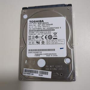 東芝 TOSHIBA HDD SATA ノート用 MQ01ABD075 750GB　14148時間