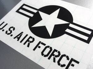 ∇USAFアメリカ空軍国籍マークステッカーtypeA 17x25cmサイズ∇米軍 ラウンデル　屋外耐候耐水シール カッティングステッカー 色選択可能☆