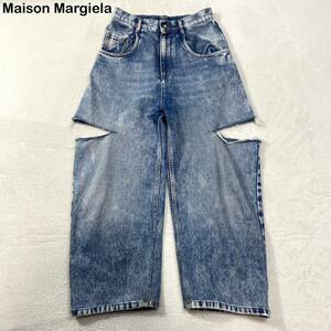 ☆極美品・名作☆ Maison Margiela メゾン　マルジェラ　5ポケット スラッシュ ディテール　デニムパンツ　レディース　38サイズ