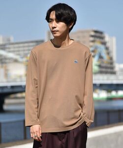 「LACOSTE」 長袖Tシャツ MEDIUM ブラウン メンズ