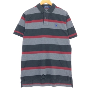 古着 ラルフローレン Ralph Lauren POLO RALPH LAUREN 半袖 ボーダー ポロシャツ メンズM相当 /eaa470055