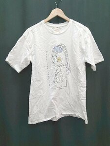 ◇ Maglia Plus? マリアプラス 刺繍 カジュアル かわいい 半袖 Tシャツ カットソー サイズF ホワイト レディース P