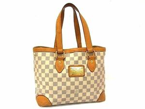 1円 LOUIS VUITTON ルイヴィトン N51207 ダミエアズール ハムステッドPM ハンドバッグ トートバッグ レディース アイボリー系 FI3626