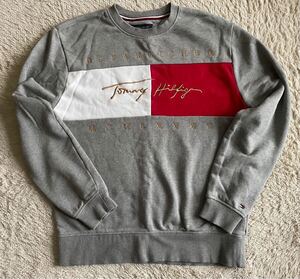 トミー ヒルフィガー TOMMY HILFIGER フラッグスウェットトレーナー グレーL/G